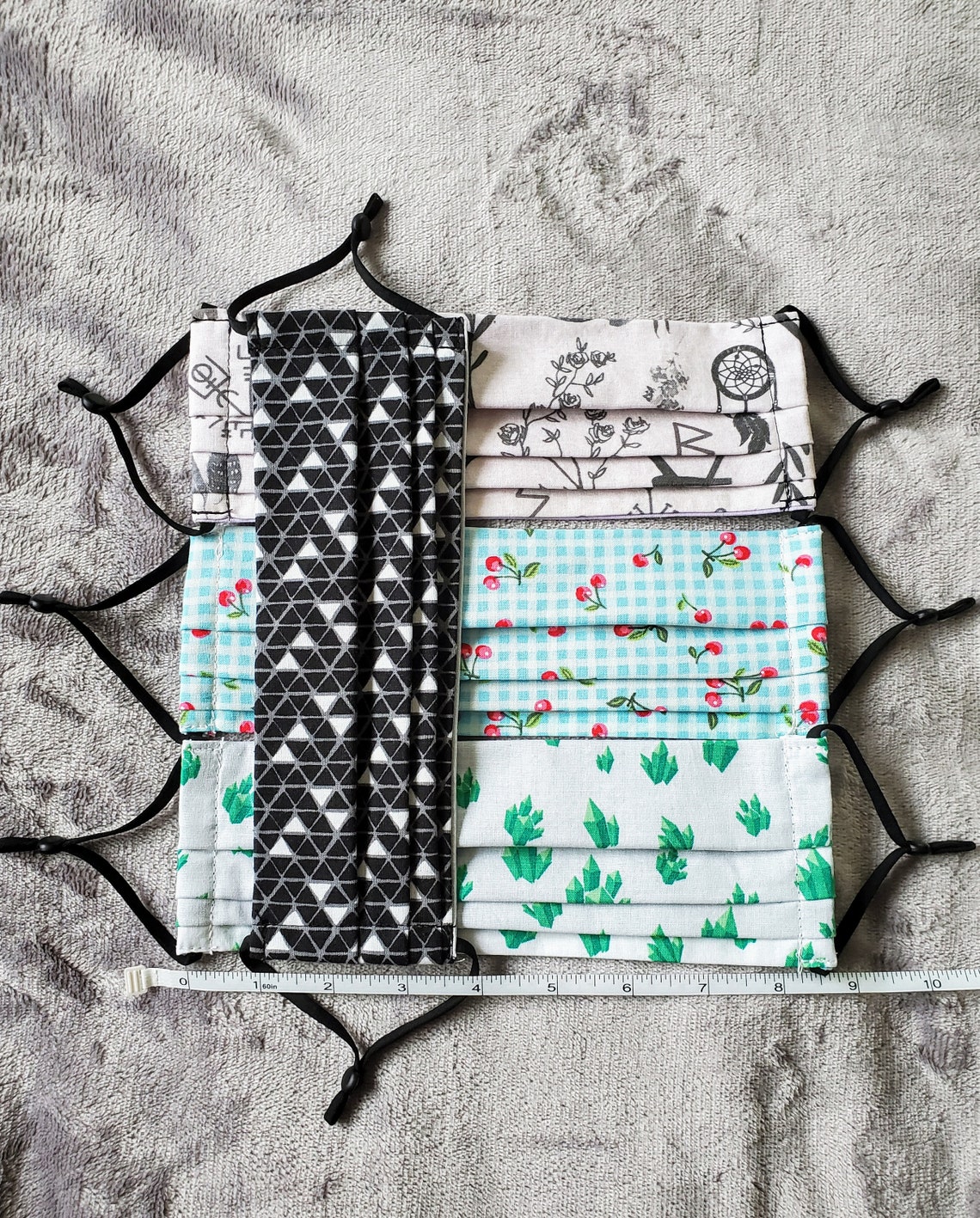 Assorted Pattern Face Masks With Nose Flap and Filter Pocket Etsy UK