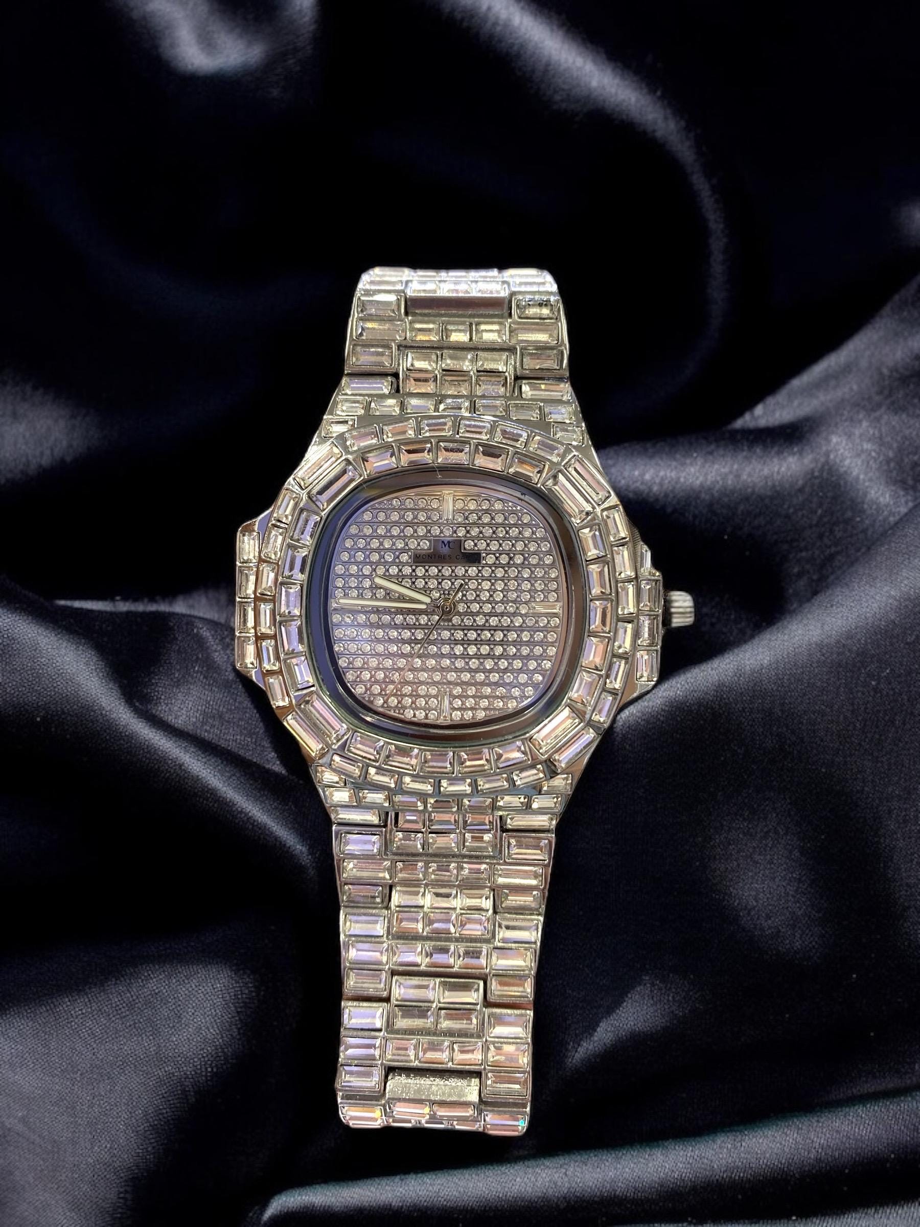 Iced Out Cz Watch - Etsy Iced Out Cz Watch - Etsy