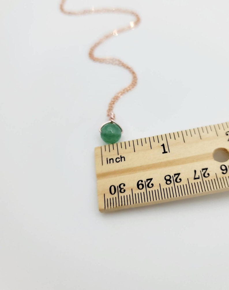 Aventurine Crystal Pendant  14K Gold Necklace  Aventurine image 6