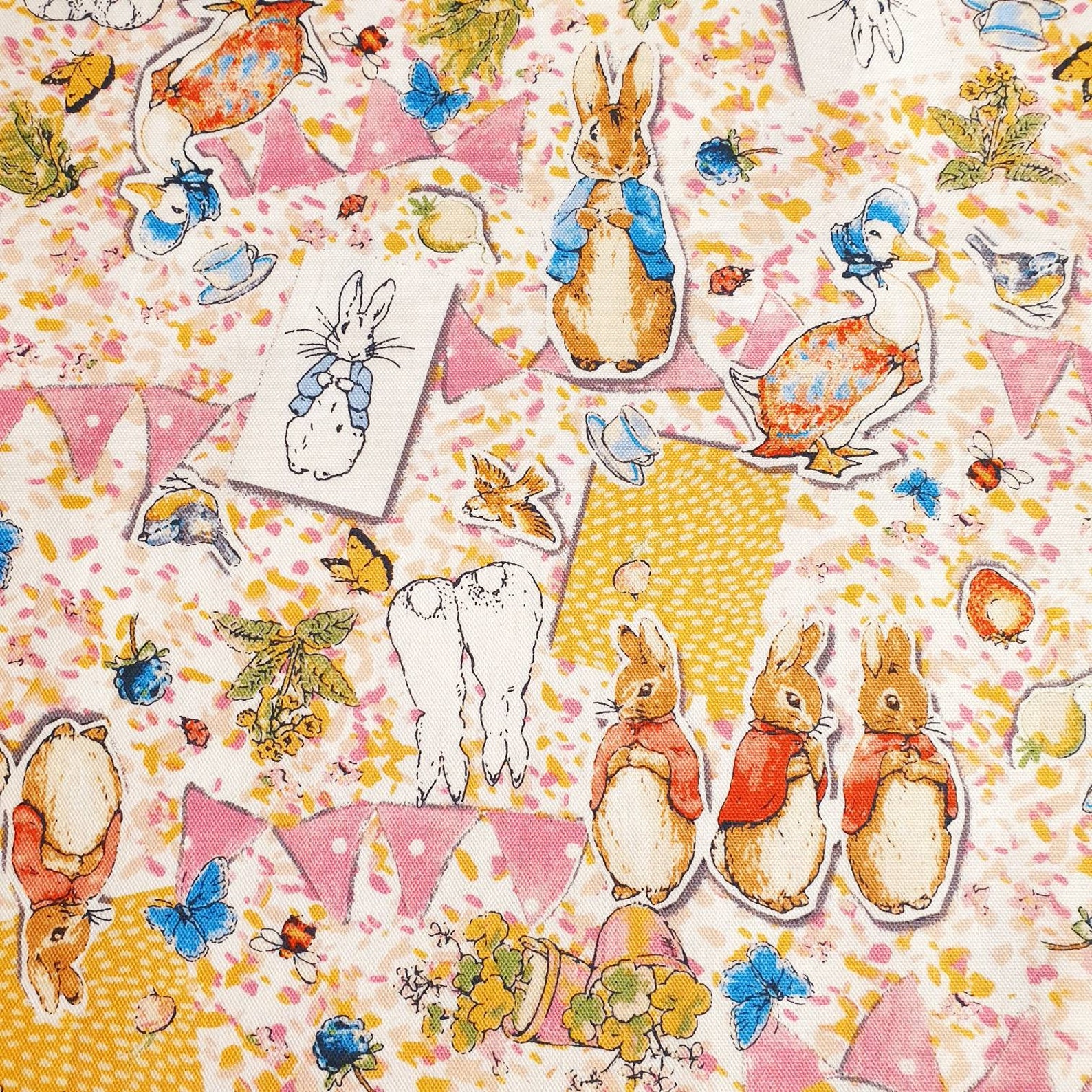 Peter Rabbit Oxford Fabric Half Yard Printed for Japan only Etsy