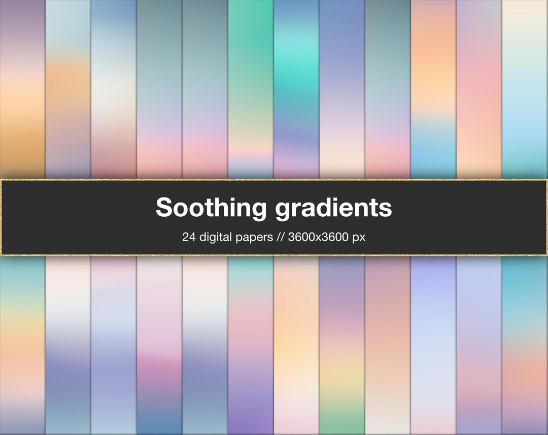Soothing Gradients Digital Papers for Creative Projects - Etsy