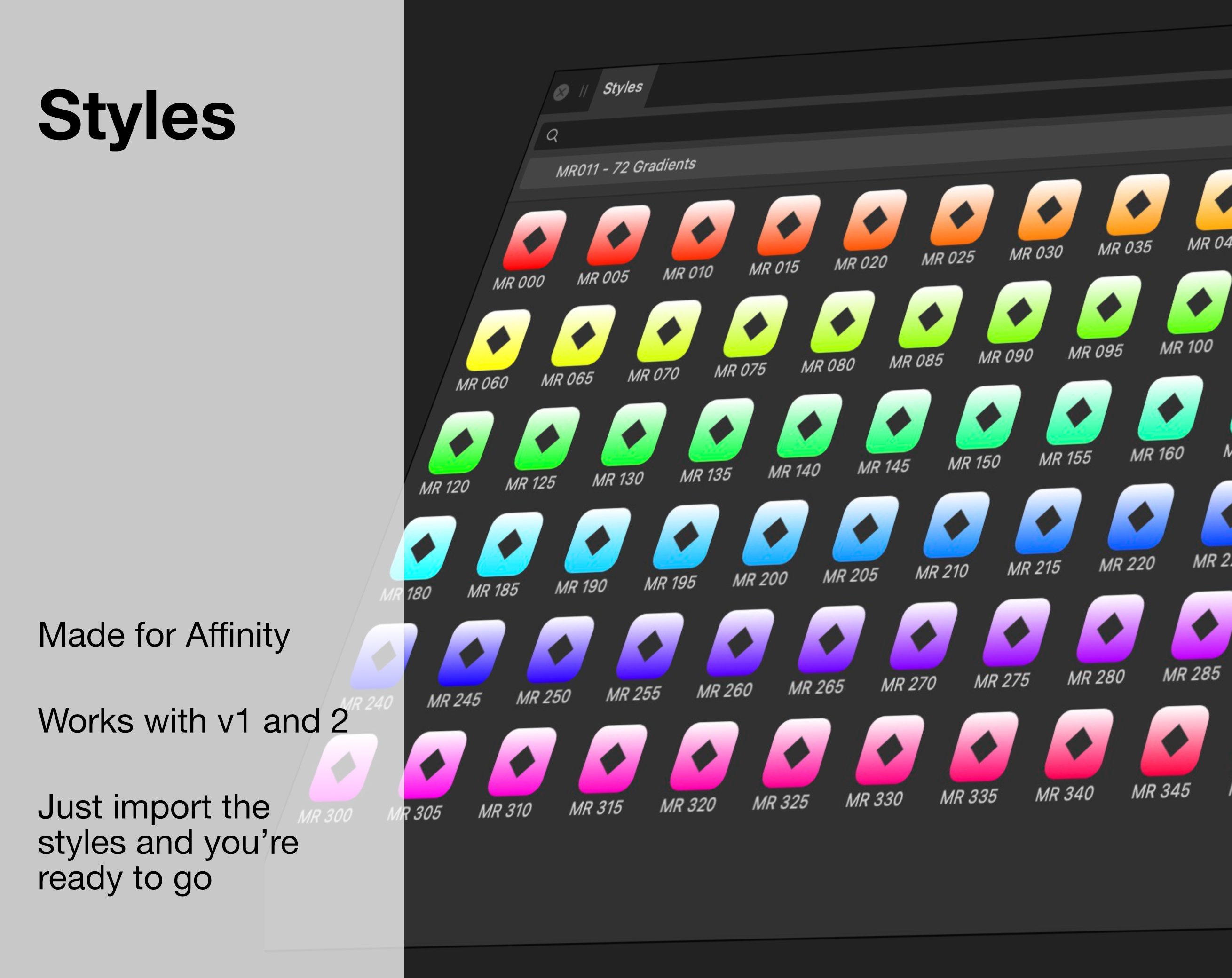 72 Gradient Styles for Affinity V1, V2 and Studio (digital Download) - Etsy