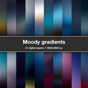 24 Moody Gradients Digital Paper (Digital Download)