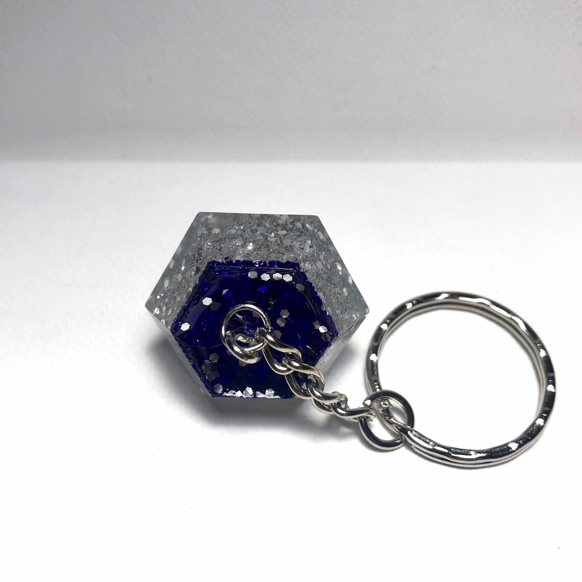 Diamond Resin Keychain w/Purple Top Etsy