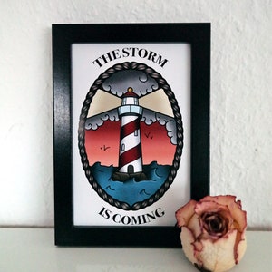 Lighthouse Print &quot;The Storm is coming&quot;