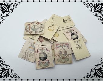 Potion Pages 1/12 Dollhouse Miniature Printable Digital Download