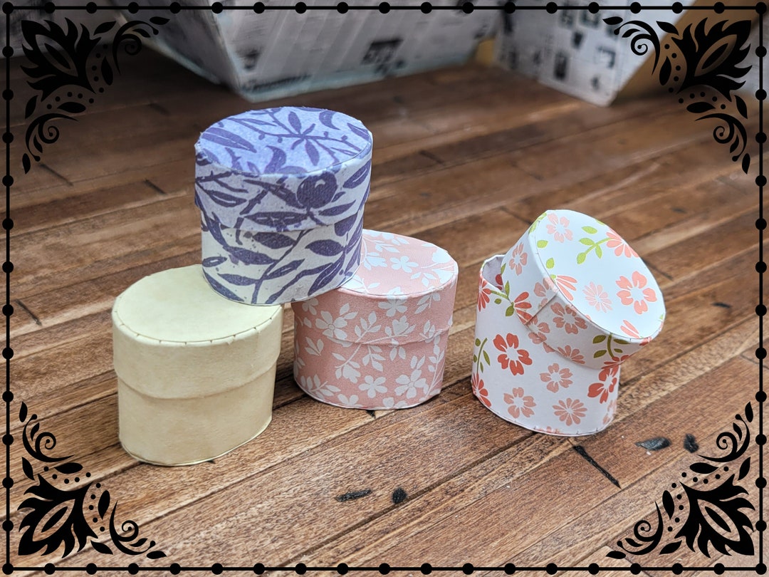 Cricut Pattern Oval Hatbox 1/12 Dollhouse Miniature Printable Digital ...
