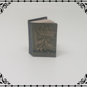 Eine Blume Hochzeit Buch 1:12 Puppenhaus Miniatur druckbare digitaler Download