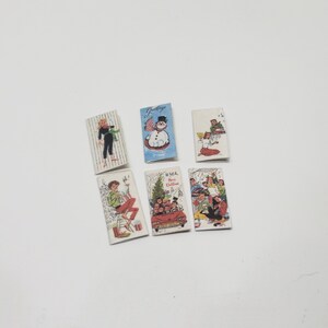 Christmas Cards Set 1/12 Dollhouse Miniature Printable Digital Download ...