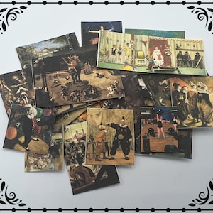 Circus Paintings 1/12 Dollhouse Miniature Printable Digital Download
