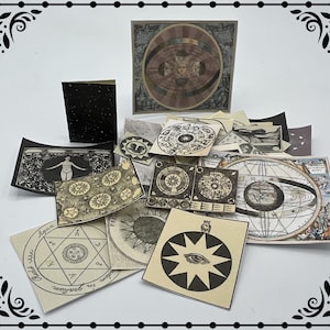 Mystic Papers en grafieken Set 1/12 Dollhouse Miniaturen afdrukbare digitale download