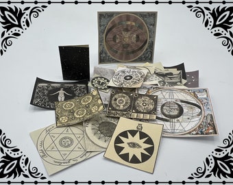 Mystic Papers and Charts Set 1/12 Dollhouse Miniatures Printable Digital Download