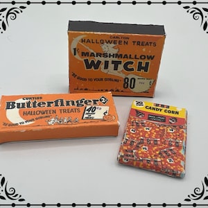Halloween Candy Boxes 1/12 Dollhouse Miniature Printable Digital Download