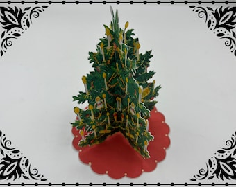 Christmas Tree Standee Paper Tree 1/12 Dollhouse Miniature Printable Digital Download