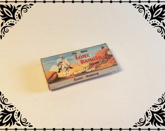 Lone Ranger Board Game 1/12 Dollhouse Miniature Printable Digital Download