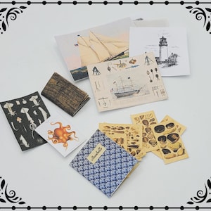 Maritimes Set 1:12 Puppenhaus Miniatur druckbare digitaler Download