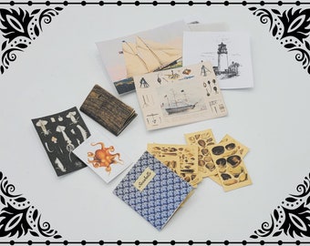 Nautical Set 1/12 Dollhouse Miniature Printable Digital Download