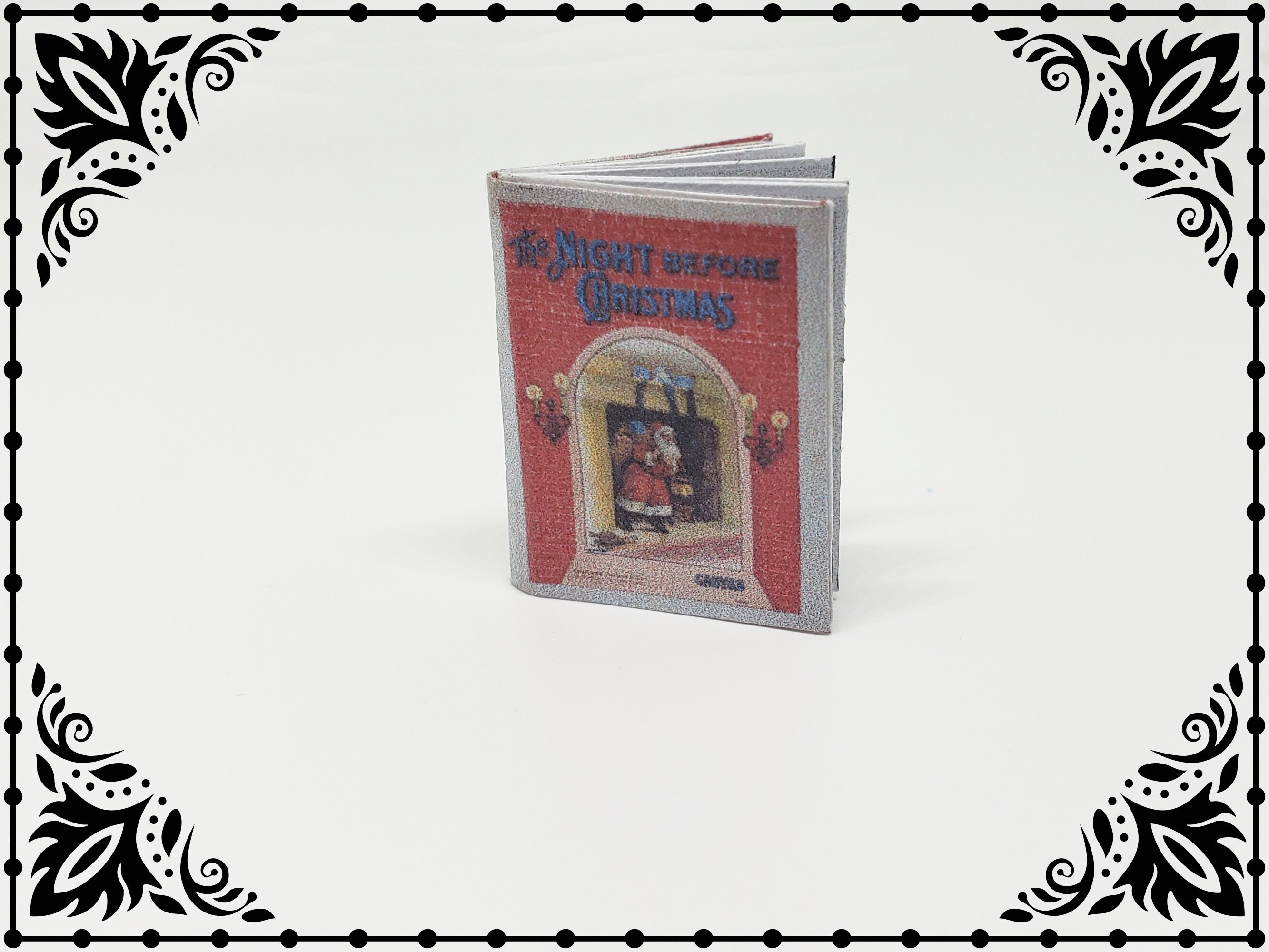 The Night Before Christmas Children's Book 1/12 Dollhouse Miniature Printable Digital Download