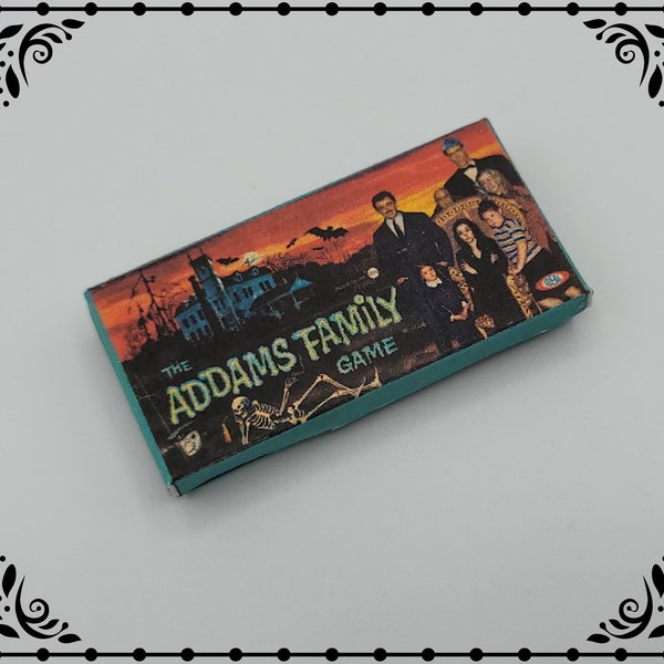 Addams Family Game 1/12 Dollhouse Miniature Printable Digital Download