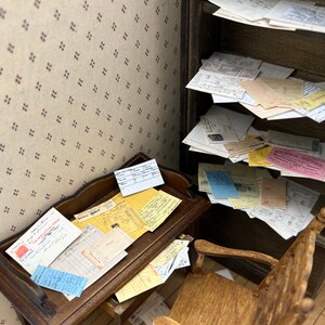 Vintage Office Clutter Set 1/12 Dollhouse Miniature Printable Digital ...