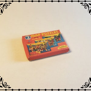 Kaartpuzzels 1/12 Dollhouse Miniaturen afdrukbare digitale download