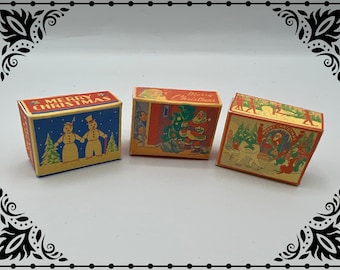 Vintage Christmas Treat Boxes 1/12 Dollhouse Miniature Printable Digital Download