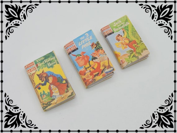 Storybook Comic Books 1/12 Dollhouse Miniature Printable Digital Download