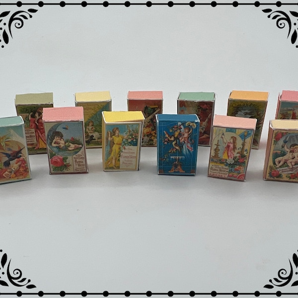 Vintage Florida Water Perfume Boxes 1/12 Dollhouse Miniature Printable Digital Download