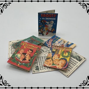 Vintage 50er Jahre Weihnachtslied Noten 1:12 Puppenhaus Miniatur druckbare Digital Download