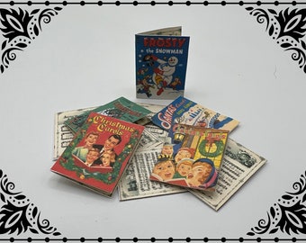 Vintage 50s Christmas Carol Sheet Music 1/12 Dollhouse Miniature Printable Digital Download