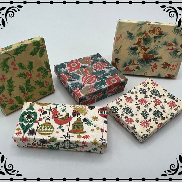 Vintage Wrapping Paper Christmas Gift Boxes 1/12 Dollhouse Miniature Printable Digital Download