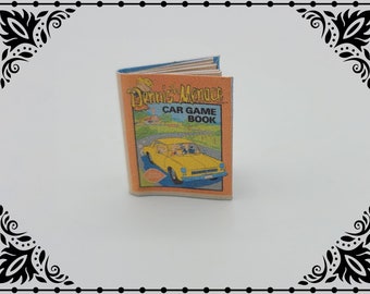 Dennis the Menace Car Game Book 1/12 Dollhouse Miniature Printable Digital Download