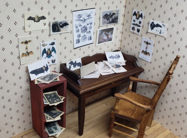 Bat Paper Set 1/12 Dollhouse Printable Digital Download image 5