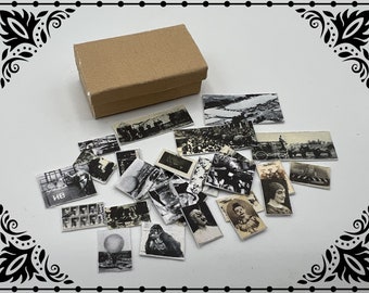 Vintage cirkusfotografier 1/12 dockhusminiatyr utskrivbar digital nedladdning