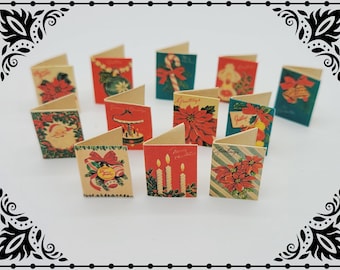 Christmas Cards Set 1/12 Dollhouse Miniature Printable Digital Download