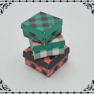 Christmas Gift Square Gift Boxes 1/12 Dollhouse Miniature Printable Digital Download