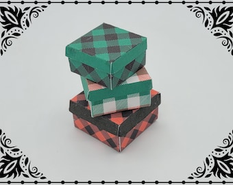 Christmas Gift Square Gift Boxes 1/12 Dollhouse Miniature Printable Digital Download