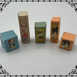 Vintage Perfume Boxes 1/12 Dollhouse Miniature Printable Digital Download