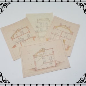 Architektur Blaupause 1:12 Puppenhaus Miniatur druckbare digitaler Download