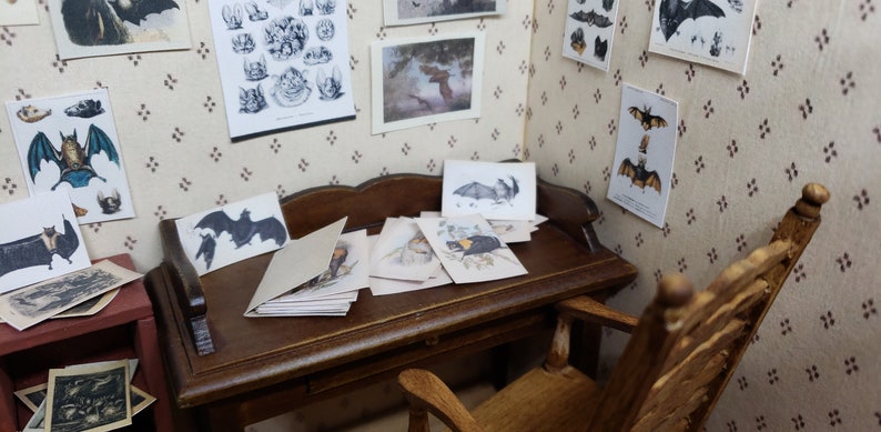 Bat Paper Set 1/12 Dollhouse Printable Digital Download image 6