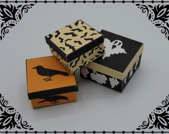 Square Halloween Gift Boxes 1/12 Dollhouse Miniature Printable Digital Download
