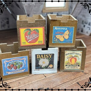 Cricut Pattern Frit Crates 1/12 Dollhouse Miniature Printable Digital Download