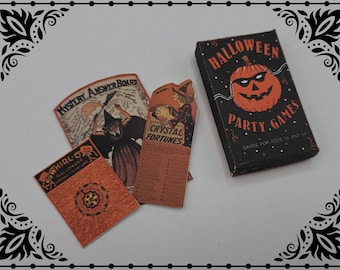 Halloween Party Games 1/12 Dollhouse Miniature Printable Digital Download