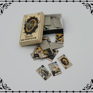 Karty Fortuny Tarota Francuskiego 1/12 Miniatura Domku Dla Lalek Do Wydrukowania Cyfrowe Pobieranie