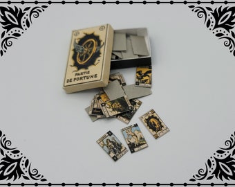 French Tarot Fortune Cards 1/12 Dollhouse Miniature Printable Digital Download