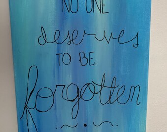 Hand Painted Dear Evan Hansen Musical Quote Wooden DiscSlice 2