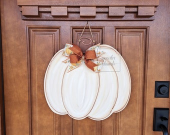 pumpkin door hanger, halloween pumpkin decor, fall pumpkin wreath for front door, pumpkin door sign, pumpkin door decor, fall door sign