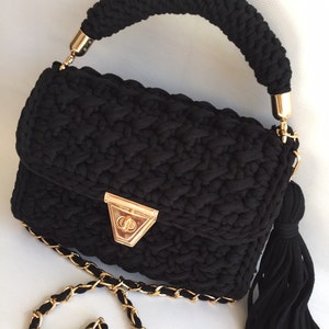 Tasche/Handgefertigte Tasche/Handgewebte Tasche/Häkeltasche/Stricktasche/Braune Tasche/Schwarze Tasche/Designer-Tasche/Luxus-Tasche/Schultertasche/Luxus-Tasche/Frauentasche