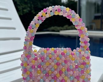 カラフルなビーズバッグ / 高級ビーズバッグ / イブニングバッグ