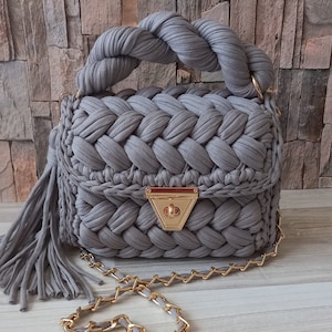 Bolso/Bolso hecho a mano/Bolso tejido a mano/Bolso de ganchillo/Bolso de punto/Bolso blanco/Bolso negro/Bolso de diseñador/Bolso de lujo/Bolso de hombro/Bolso de lujo/Bolso de mujer